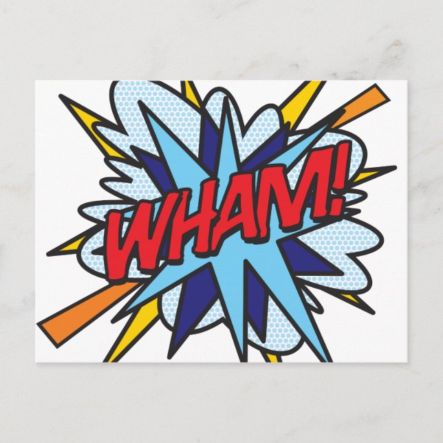Carte Postale WHAM Bande dessinée Fun rétro Pop Art (Devant)