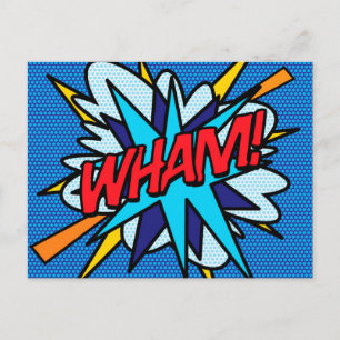 Carte Postale WHAM Bande dessinée rétro amusante Pop Art