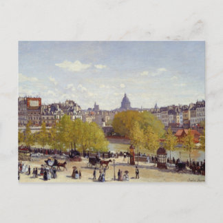Carte Postale Wharf of Louvre, Paris - Claude Monet