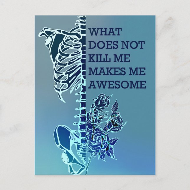 Carte Postale What Doesn’T Kill Me Makes Me Awesome (Devant)