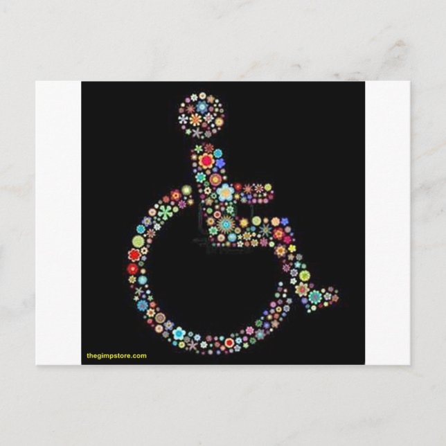 Carte Postale wheelchair_funky_zazzle.jpeg (Devant)