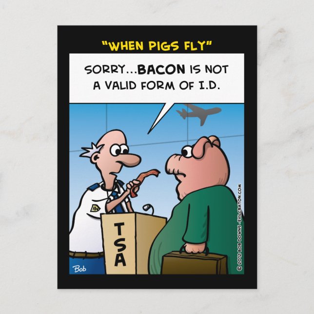 Carte Postale "When Pigs Fly" (Devant)