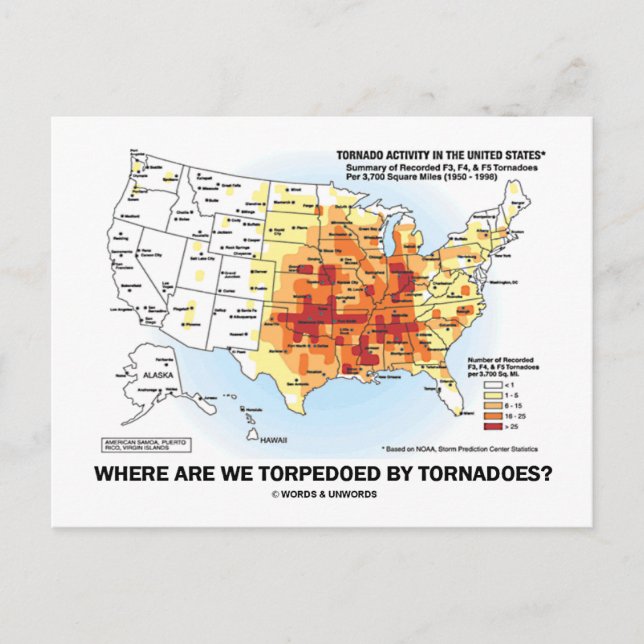 Carte Postale Where Are We Torpedoed By Tornadoes ? (Devant)