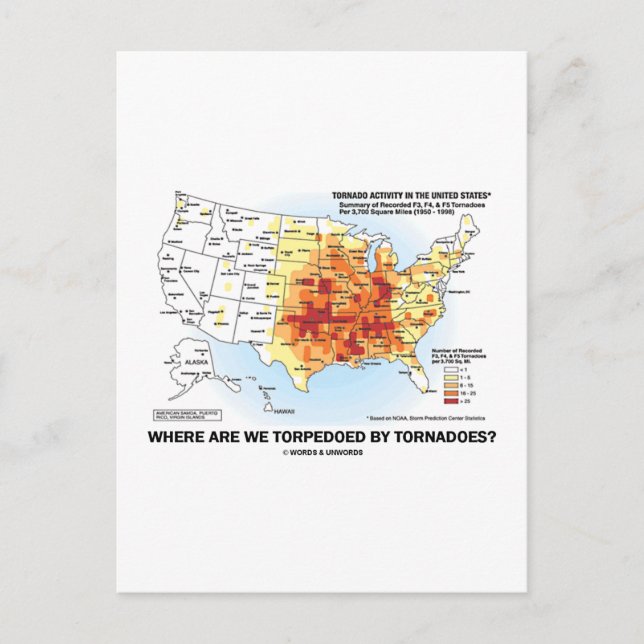 Carte Postale Where Are We Torpedoed By Tornadoes ? (Devant)
