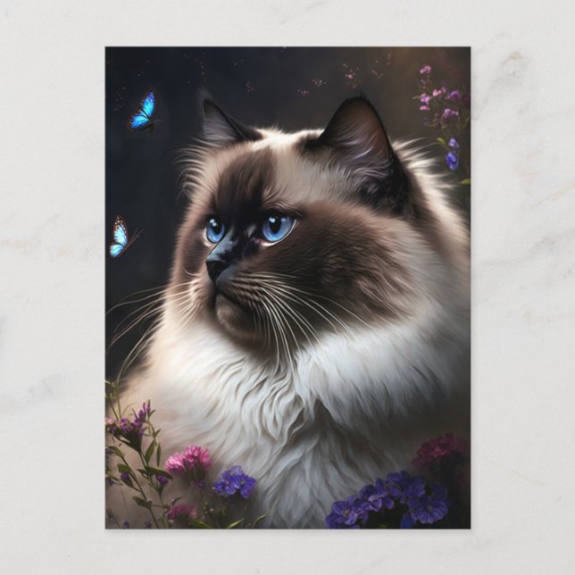 Carte postale Whimsical Birman Cat (Devant)