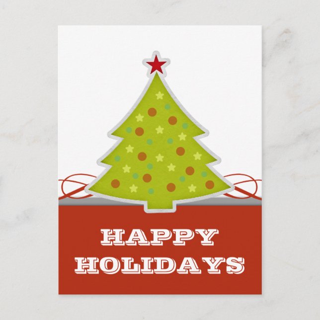 Carte postale Whimsical Christmas Tree (Devant)