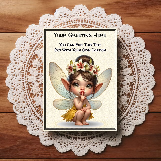 Carte Postale Whimsical Everyday Sentiment Storybook Fairy (Créateur téléchargé)