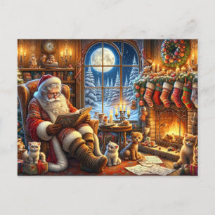 Carte postale Whimsical Père Noël Christmas