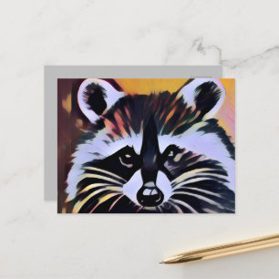 Carte Postale Whimsical Raccoon - Un design inspiré par la natur