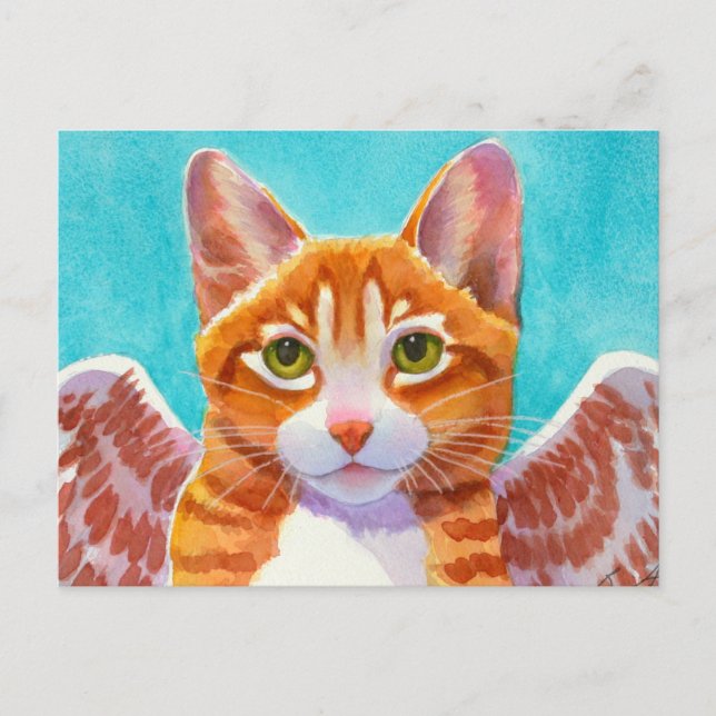 Carte Postale Whiskers, Ange Cat (Devant)