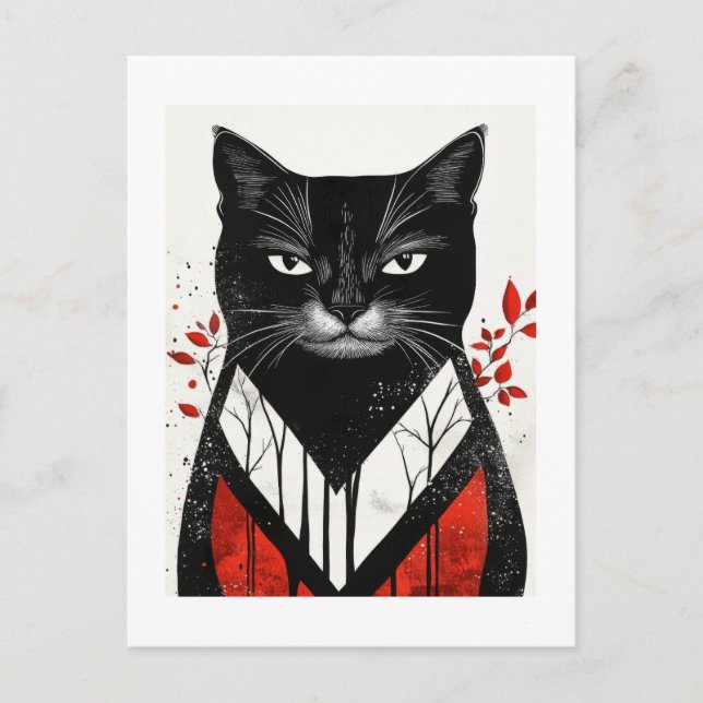 Carte Postale Whiskers d'automne : Collection de chats (Devant)