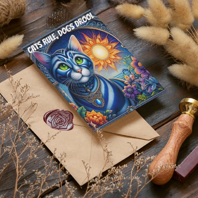 Carte Postale Whiskers of Light : Un chat qui se repose au solei (Créateur téléchargé)