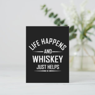 Carte Postale Whiskey aide les citations amusantes boire des par