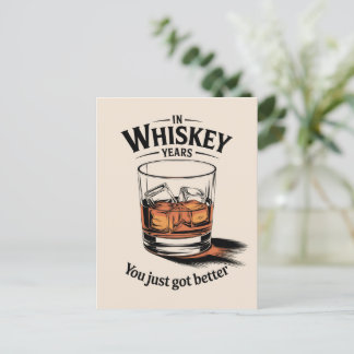 Carte Postale Whiskey Birthday Card Birthday Card pour lui Papa