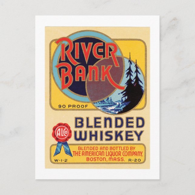 Carte Postale Whiskey Blu River Bank (Devant)