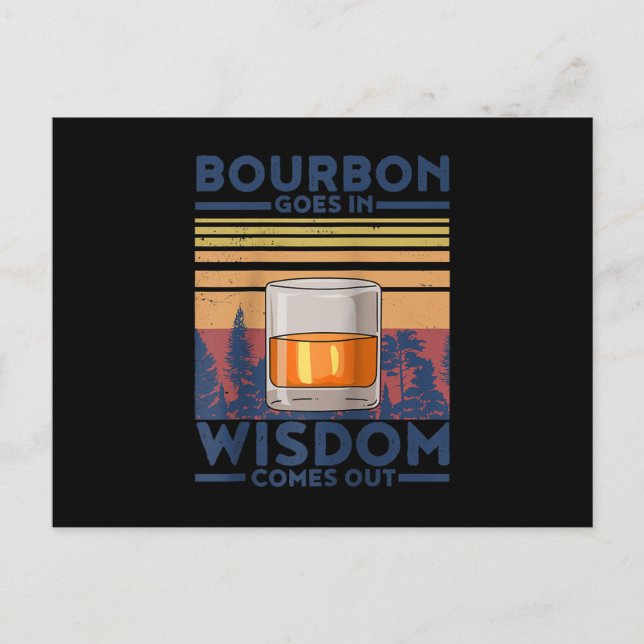 Carte Postale Whiskey Bourbon Entre Wisdom Sort (Devant)