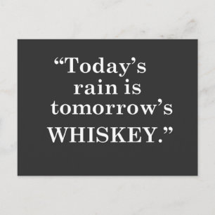 Carte Postale Whiskey cite d'étranges paroles d'alcool