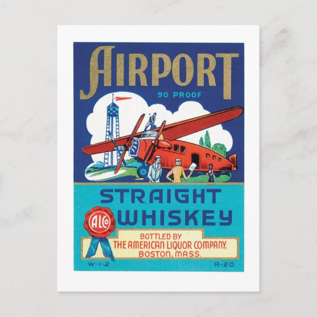 Carte Postale Whiskey droit de l'aéroport (Devant)