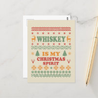 Whiskey est mon esprit de noël drôle pull moche