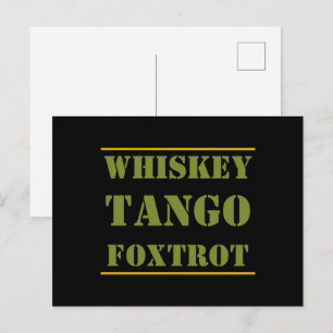 Carte Postale Whiskey Tango Foxtrot WTF