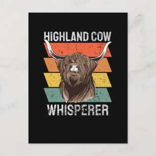 Carte Postale Whisperer de vache Highland