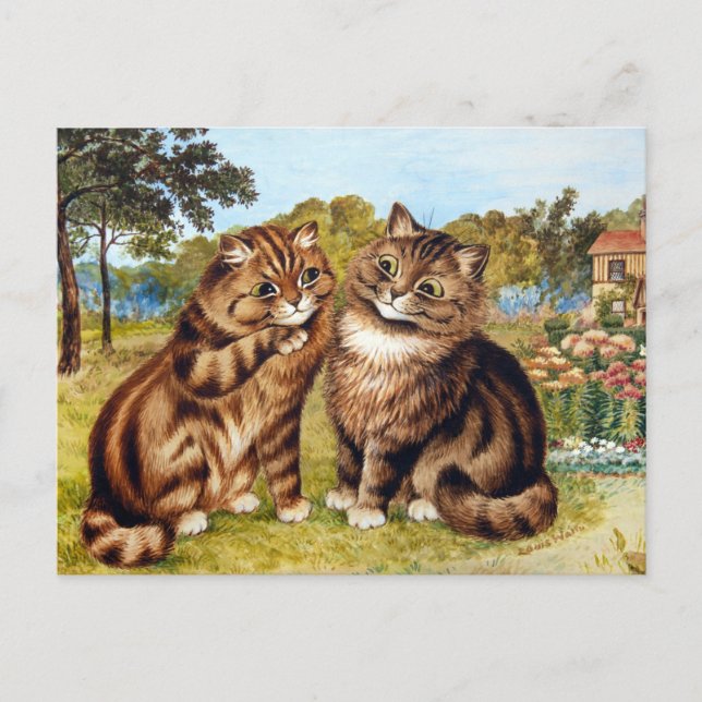 Carte Postale Whispering Cat, Louis Wain (Devant)