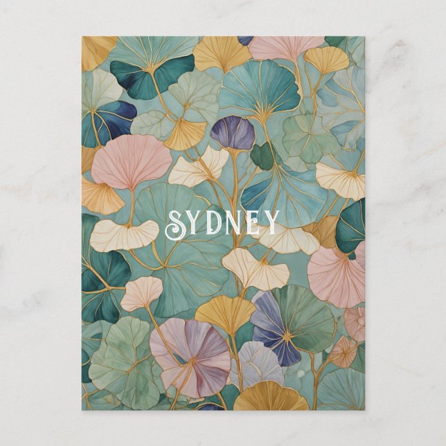 Carte Postale Whispering Pastel Gingko (Devant)