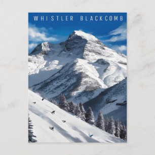 Carte Postale Whistler Blackcomb Snowboard Adventure