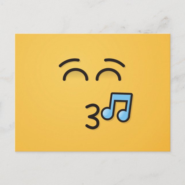 Carte Postale Whistling Face with Smiling Eyes (Devant)