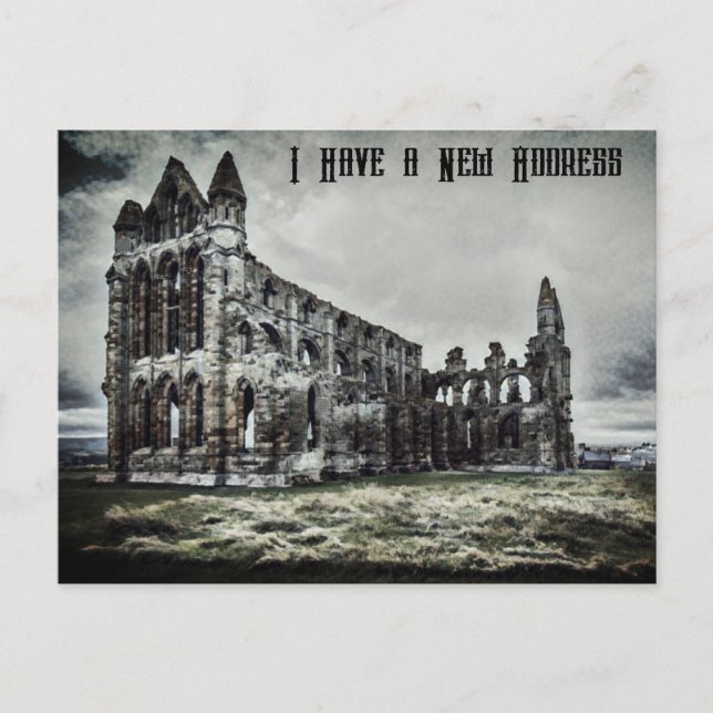 Carte Postale Whitby Abbey Gothic Change of Address (Devant)