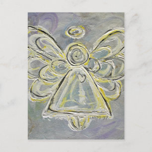 Carte postale White and Silver Guardian Light Ange