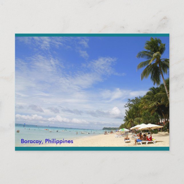 Carte Postale White Beach, Boracay (Devant)