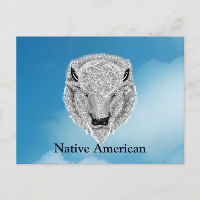 Carte postale White Buffalo Head (Devant)