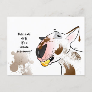 Carte postale White Bull Terrier "Fashion Statemen