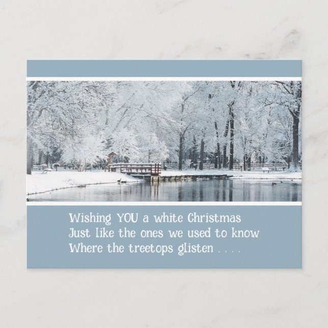 CARTE POSTALE WHITE CHRISTMAS, CUSTOMIZABLE POSTCARD (Devant)