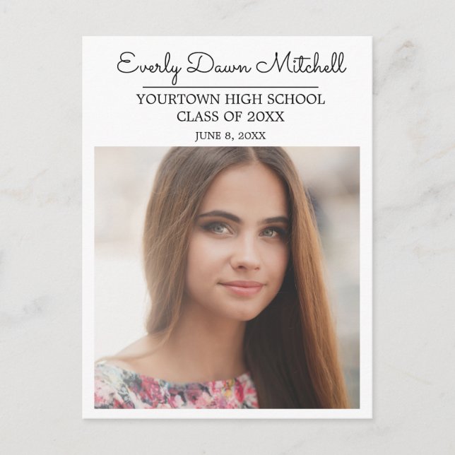 Carte Postale White Grad Party / Open House Photo (Devant)