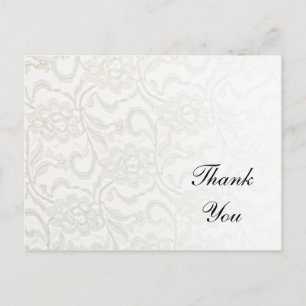 Carte Postale White Lace Merci note