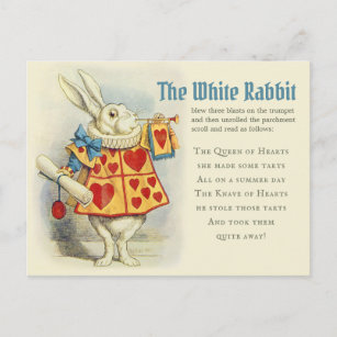 Carte Postale White Rabbit herald John Tenniel CC1125 Fairytale