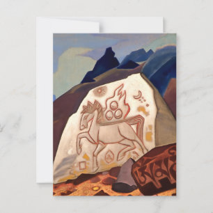 Carte Postale « White Stone - Cheval du bonheur » de Nicholas Ro