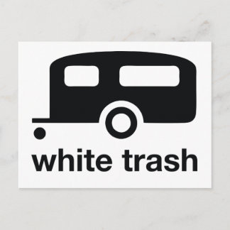 Carte Postale White Trash icône de remorque - parc de remorques