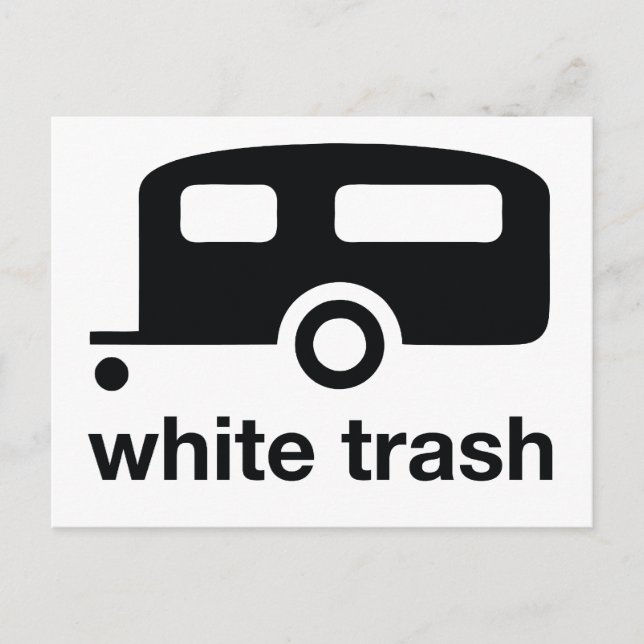Carte Postale White Trash icône de remorque - parc de remorques (Devant)