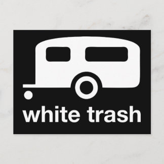Carte Postale White Trash icône de remorque - parc de remorques