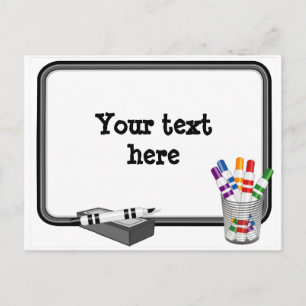 Carte postale Whiteboard, Customisez votre message