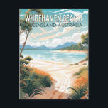 Carte Postale Whitehaven Beach Queensland Australie Travel Art<br><div class="desc">Design vectoriel de Whitehaven Beach. Whitehaven Beach se trouve sur Whitsunday Island,  Queensland,  Australie.</div>