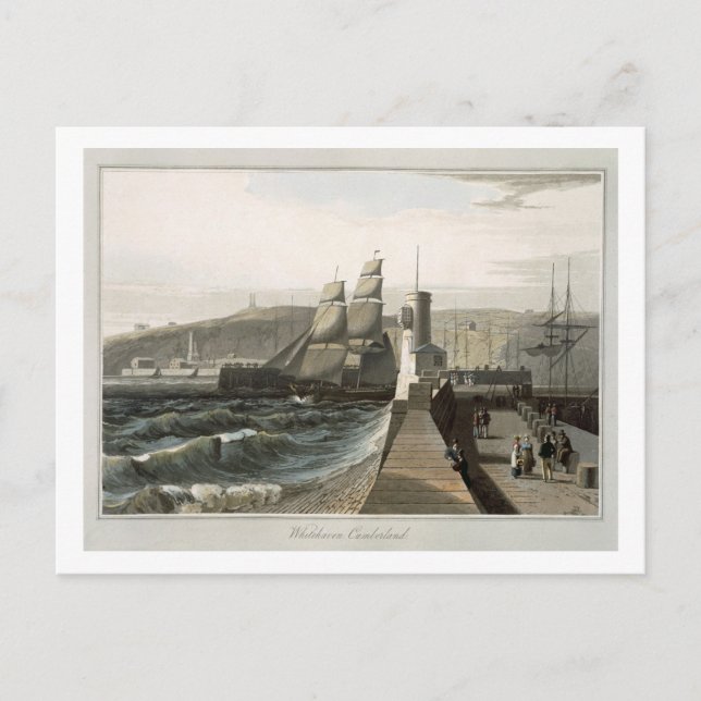 Carte Postale Whitehaven, Cumberland, de 'A Voyage Autour De La  (Devant)