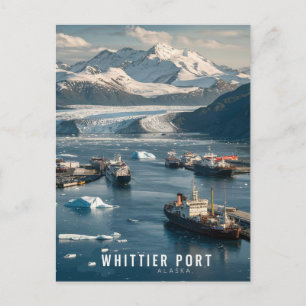 Carte Postale Whittier, port de l'Alaska