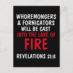 CARTE POSTALE WHOREMONGERS & FORNICATORS CASSÉS DANS LE LAC D'IN