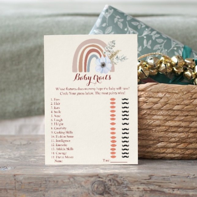 Carte Postale Whose features does mommy baby shower games (Créateur téléchargé)