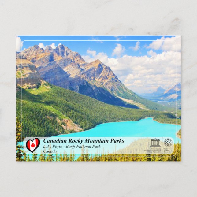 Carte Postale WHS UNESCO - Parc national Banff (Devant)