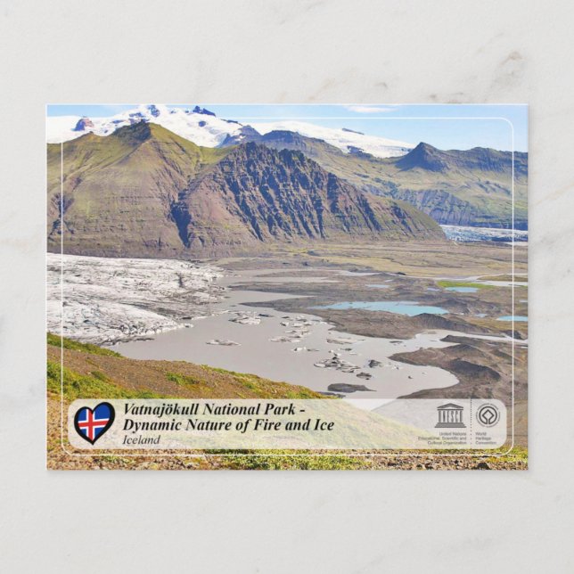 Carte Postale WHS UNESCO - Parc national de Vatnajökull (Devant)